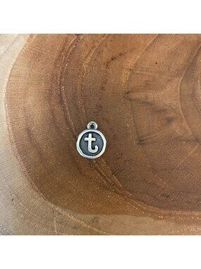 James Avery Vintage Type Initial "T" Charm, Sterling Silver
